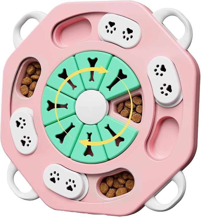 Dog Puzzle Toy Training Boredom Interactive Feeding Slow Food Tray Pet Feeding Supply Interactive Slow Feeder with Treat Dispenser for Mental
