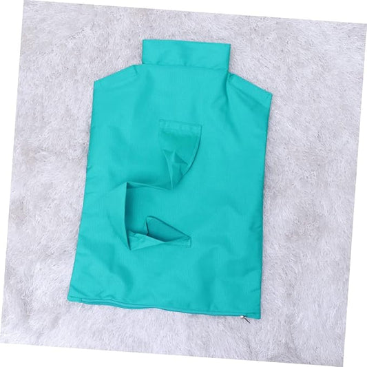 Multi-Functional Cat Grooming Bag Bathing Pouch Durable Breathable Material for Nail Trimming Medication Deep Green