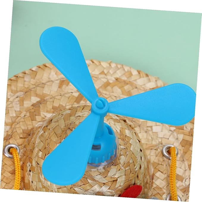 Pet Straw Hat Woven Airplane Cap Funny Photo Prop Decorative Hat for Dogs Large Size Pet Supplies