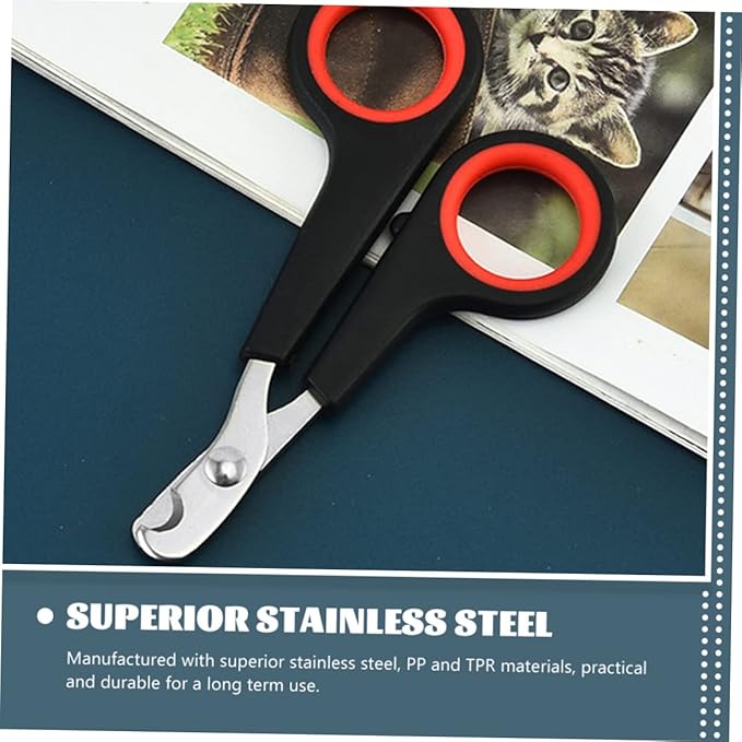 3Pcs Pet Nail Clippers Ergonomic Design Nail Trimmers for Cats and Dogs Professional Pet Grooming Supplies Bag