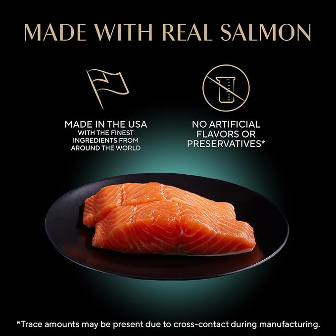 Sheba Perfect Portions Wet Cat Food Pate Sustainable Salmon Entree,2.6 oz. Twin-Pack Trays,Cat Food Wet Recipe (,48 Servings),24 Count (Pack of 2)