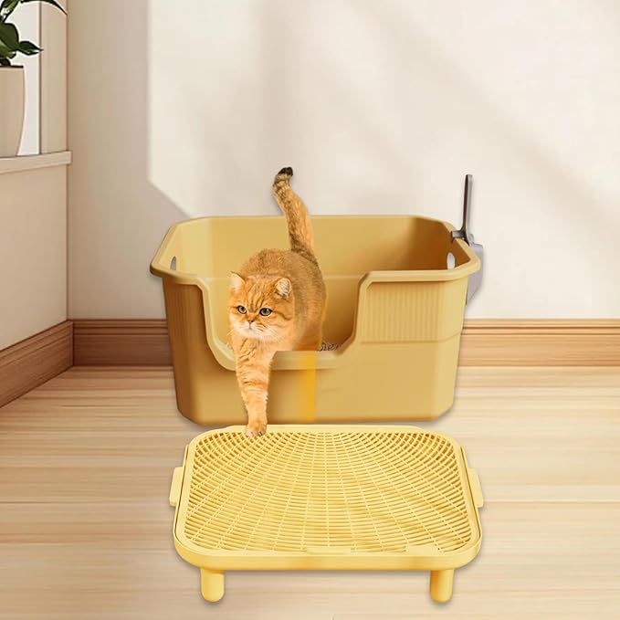 Cat Litter Ramp Trapper Mat Washable Double Layered Non-Slip Step for Indoor Cats Balcony Living Room- Medium