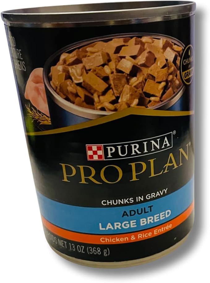 Purina Pro Plan Canned Adult Large Breed Chicken And Rice Food, 13 Oz.