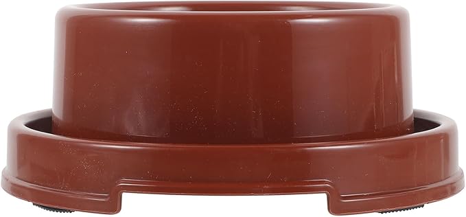 Toddmomy Colorful Round Pet Bowl, Pp Dog Food and Water Dish, Single Fixed Puppy Feeding Bowl for Small to Medium Dogs, Practical Pet Supply in Brown