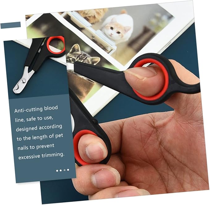 YARNOW 3pcs Ergonomic Stainless Steel Pet Nail Clippers Portable Dog Cat Nail Trimmers for Safe Grooming Non- Handle for Easy Use for Breeds