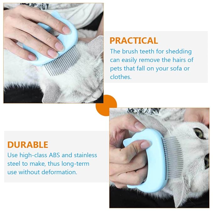 2PCS PET Hair Brush Set Wear-Resistant Dog and Cat Grooming Combs for Daily Use Compact and Portable for Shedding and Detangling Long and Short Fur