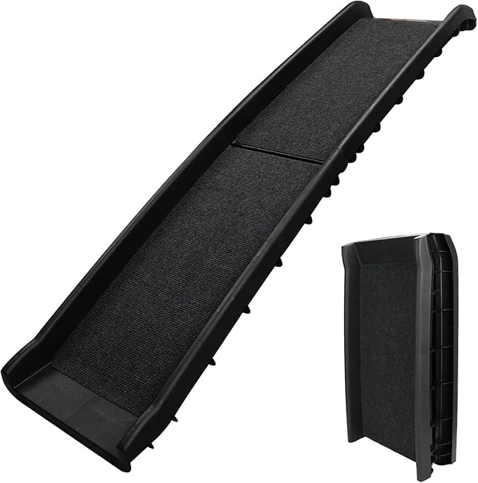PawStep 51006 61 inch Portable Folding Pet Ramp with Carpet Great for Truck SUV Car