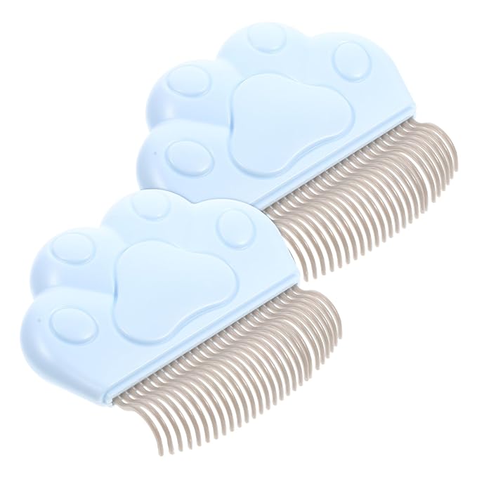 2pcs Cat Grooming Combs Cat Brush for Flea Comb Pet Hair Remover for Dogs