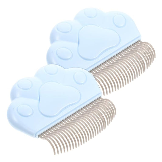 2pcs Cat Grooming Combs Cat Brush for Flea Comb Pet Hair Remover for Dogs