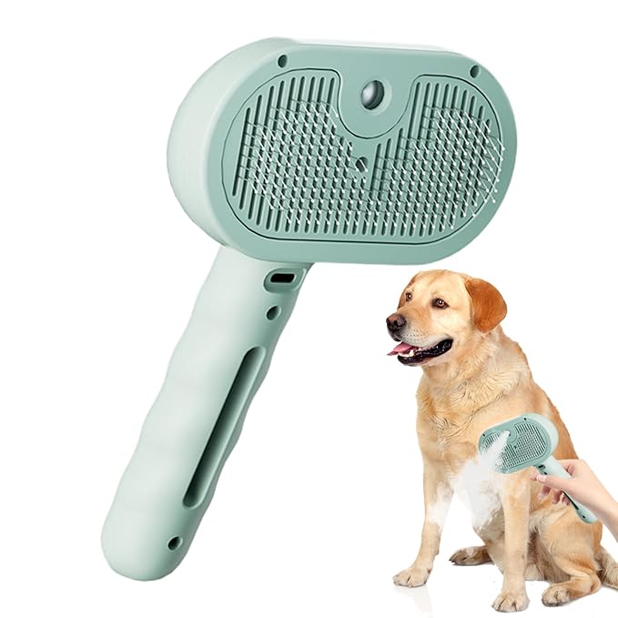 Spritz Defur Comb for Cats - Usb Rechargeable Steaming Brush for Gentle Grooming, 35ml Water Tank with Easy Spray Function, Dog and Cat Hair Remover for Indoor Pets, Pet Care Supplies