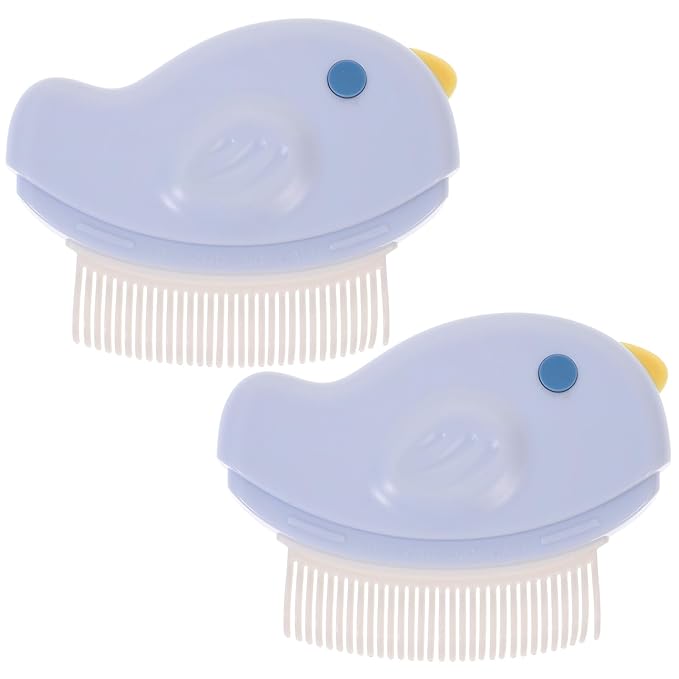 TOYANDONA 2pcs Dematting Comb for Cats and Dogs, Reusable Pet Grooming Brush with Blue Handle, Indoor Hair Remover Suitable for Matted Fur Cleaning and Shedding Control