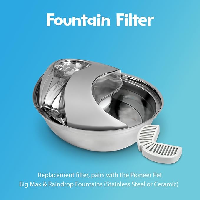 Pioneer Pet Stainless Steel Fountain Raindrop Design