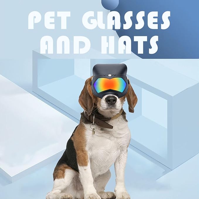 Windproof Shades for Pet Dogs Eye Wear Protections for Outdoor Eye Protections Sports Supplies Adjustable Pet Hat