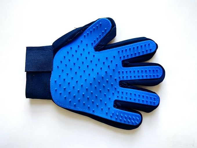 Pet Grooming Glove for Dogs & Cats, Enhanced Deshedding Brush Glove with 260 Silicone Tips, Gentle Hair Remover for Long Short Curly Fur, Left Hand