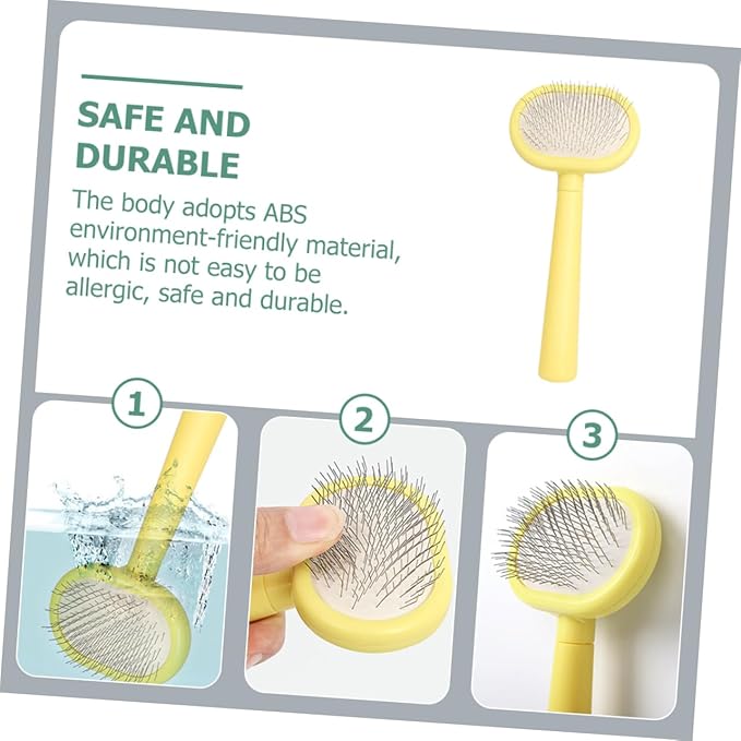 VICASKY Plastic Pet Hair Comb Handled Cat Grooming Tool for Efficient Pet Cleaning Gentle Massage Effect for Dogs and Cats for Reducing Shedding