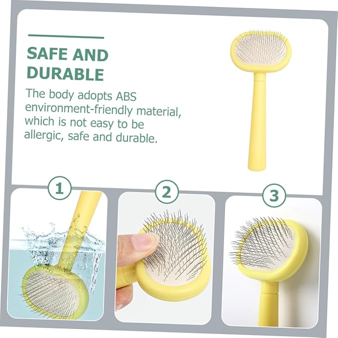 Mikikit Cat Grooming Supplies Cat Brush Dog Brush for Shedding Long Handle Pet Comb Pet Massage Comb Hair Remover