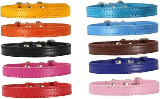 Uonlytech 10pcs Pet Dog Collar Decorative Neckband Cloth 1.0x30cm Random Colors for Small Dogs Basic Pet Supplies