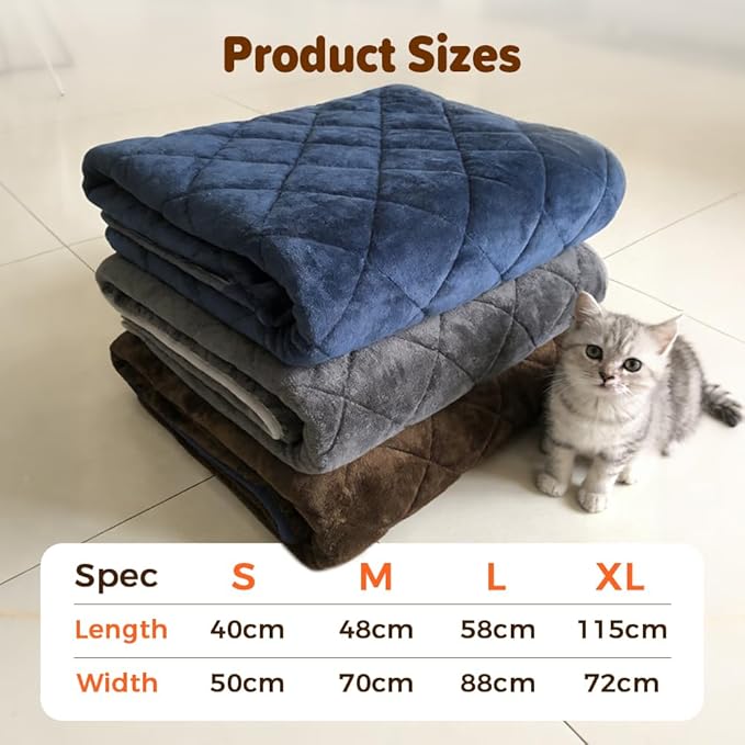 Self Heating Pad for Dog & Cat, 2026 New Self Warming Pet Bed Dog Heating Pad, Non-Slip & Washable, Non Electric Pet Warming Pad Sleeping Mat for Small Medium Large Dogs (Gray, L: 22.8"x34.6")