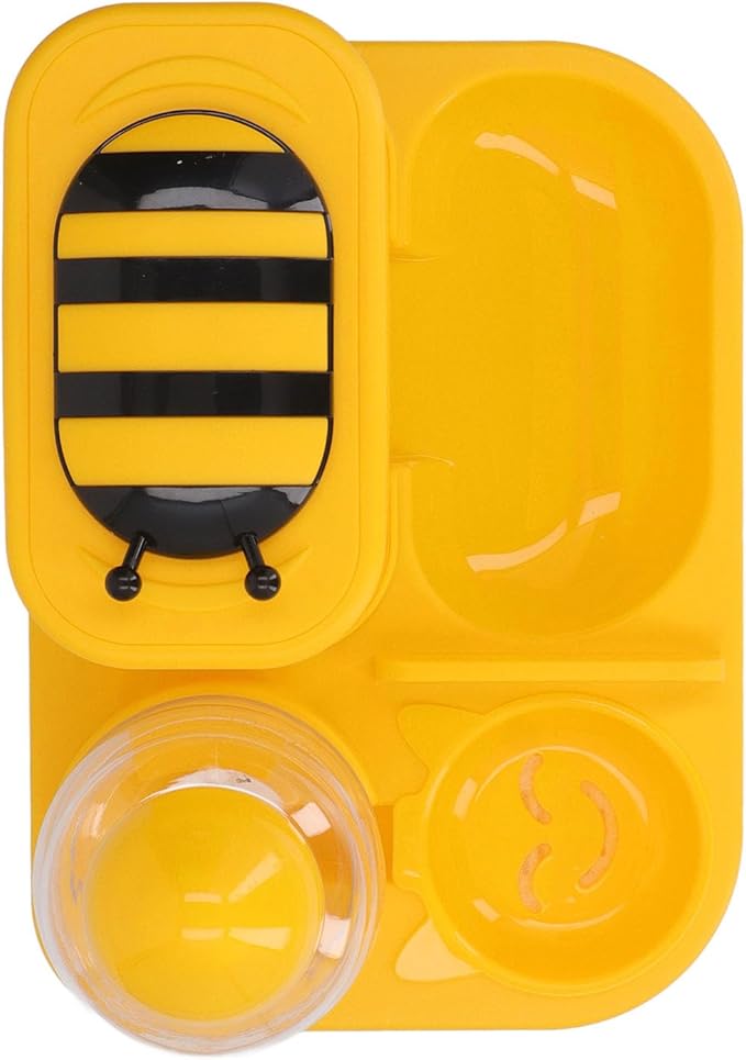 Cat Gravity Feeder and Water Dispenser - 2 in 1 Automatic Pet Feeder and Water Dispenser - Large Capacity Dry Wet Separation Cat Food Dispenser - Easy Clean for Small Dog Puppy Cat
