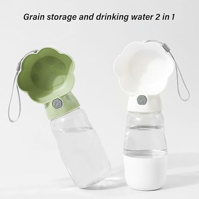 Pet Travel Water Dispenser Food Compartment for Dog Owners Daily Walking Supplies Dog Water Bottle Portable