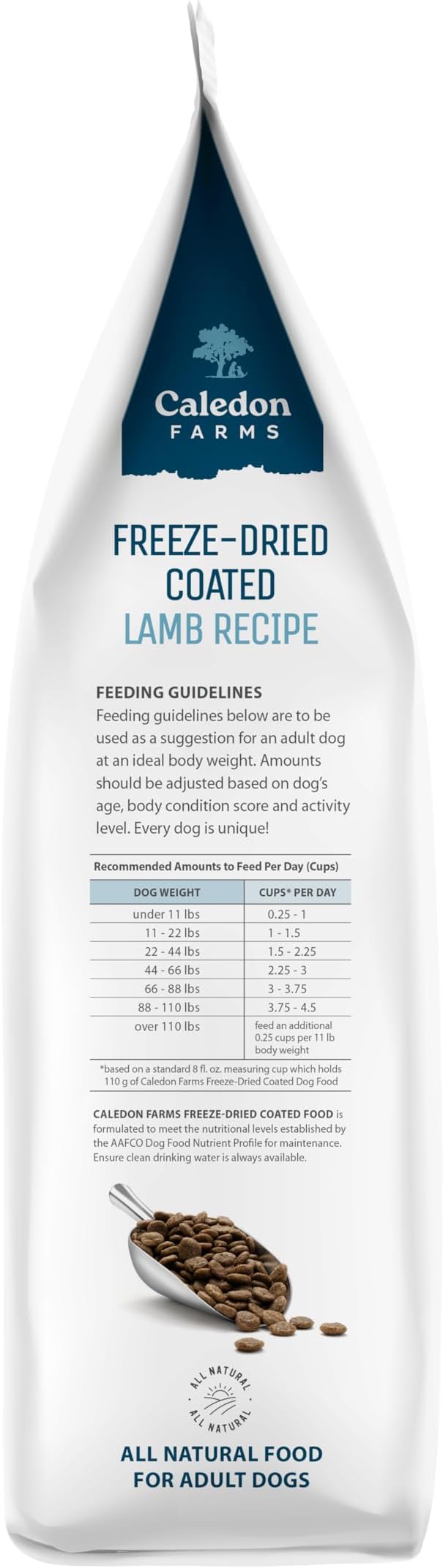 Caledon Farms Freeze-Dried Coated Lamb Recipe Premium Dry Dog Food 3.9lb
