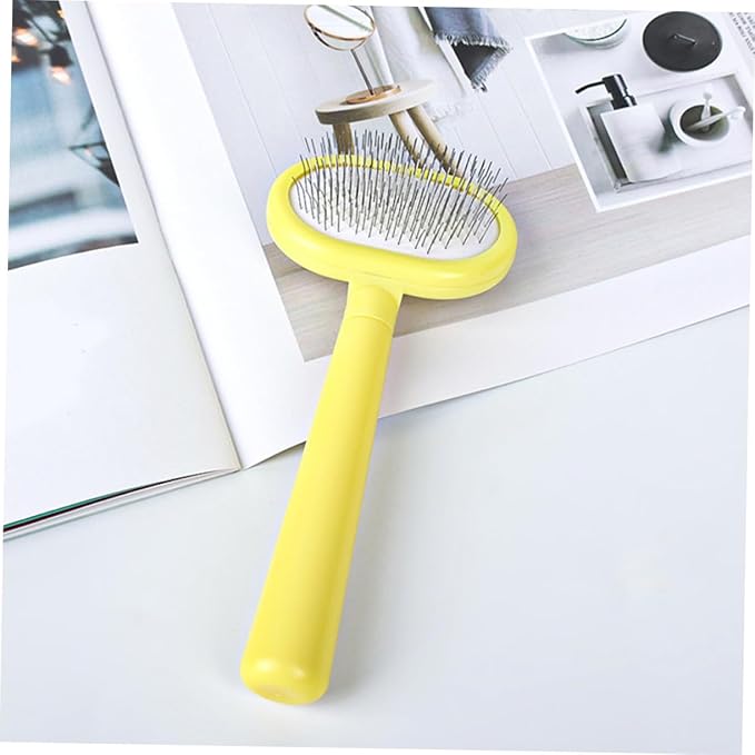 Cat Grooming Comb for Dogs and Cats Plastic Pet Hair Cleaning Comb with Long Handle for Comfortable Shedding and Tangle Removal Daily Use Bathing Tool for Healthy Fur Maintenance