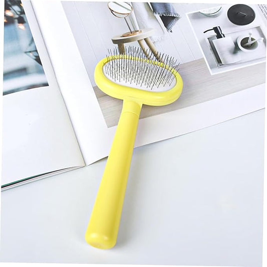 Cat Grooming Comb for Dogs and Cats Plastic Pet Hair Cleaning Comb with Long Handle for Comfortable Shedding and Tangle Removal Daily Use Bathing Tool for Healthy Fur Maintenance