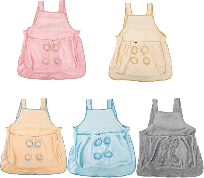 Cats Holding Carriers Velvets Aprons Slings Accompany Bag Indoor Use Smock with Pocket Cats for Nail Cutting
