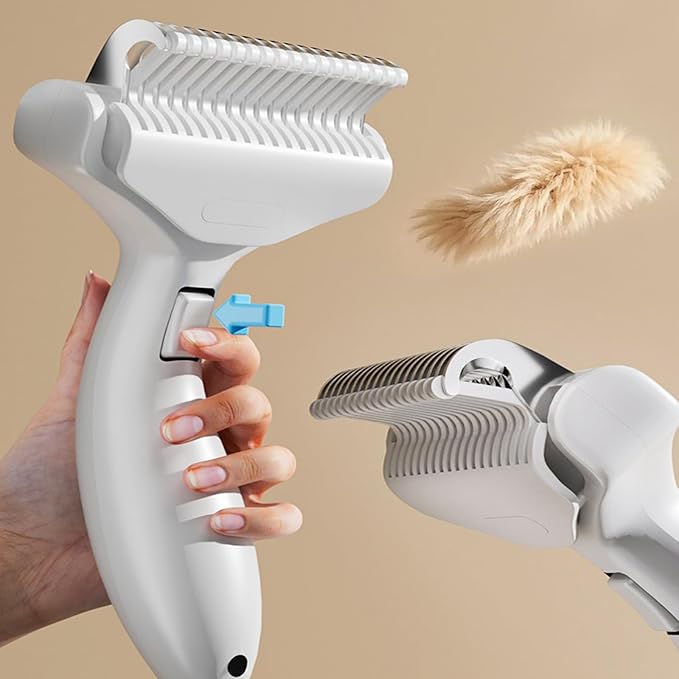 Stainless Steel Pet Detangling Comb for Dog Cats to Remove Shedding Furs Hair Mats Knots and Tangles Grooming Tool Pet Deshedder Comb
