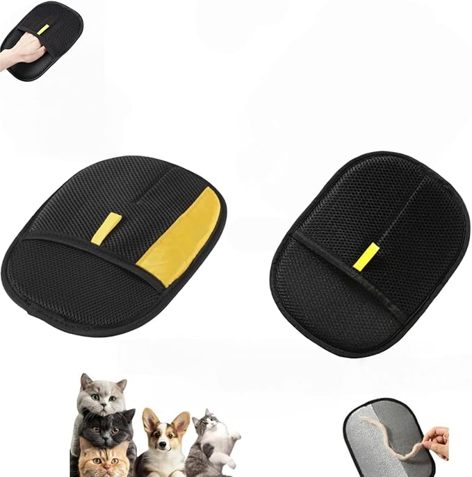 2PCS Electrostatic Pet Hair Removal Gloves for Dogs & Cats