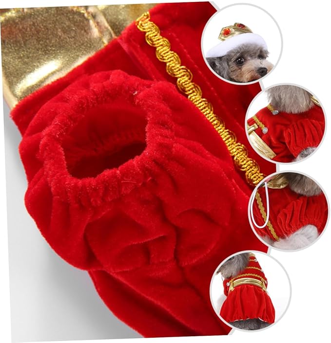 Alasum Pet Christmas Dog Costume Red Funny Halloween Creative Mini Dog Clothes L Holiday Pet Supply Apparel