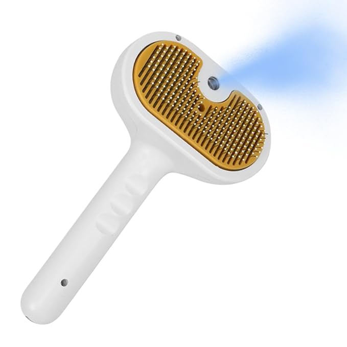 Pet Steam Brush for Cat,Self-Cleaning Cat Grooming Shedding Comb - Kitten Steam Comb,for Indoor Bath Shower Home Travel Pet Puppy Kitten