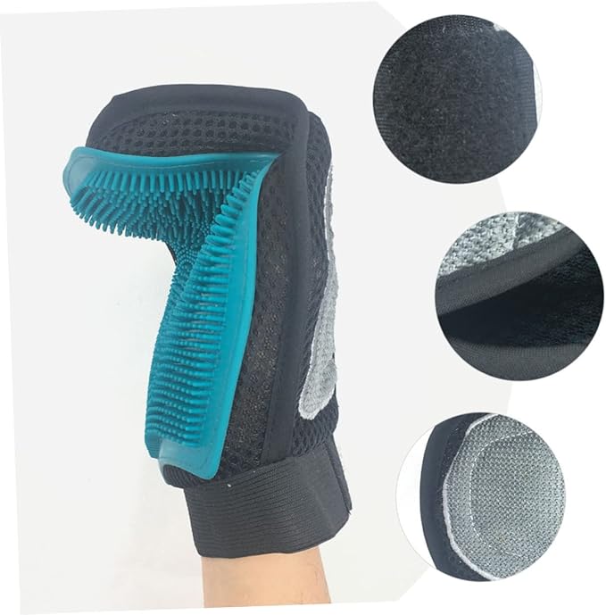 TOYANDONA Double-Sided Silicone PET Grooming Brush Cat Dog Bathing Glove for Easy Shedding Cleaning and Massage Hypoallergenic Grooming Tool for Cats and Dogs