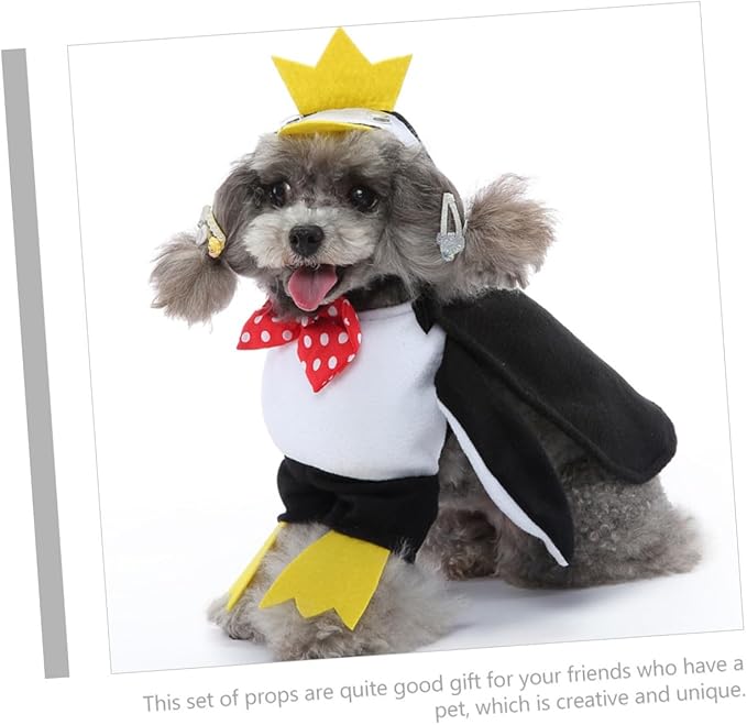 Penguin Dog Halloween Cape Costume Pet Cloak Party Apparel Puppy Supplies Large Size Cosplay Outfit for Dogs