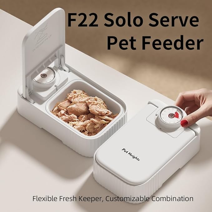 F22 2-Meal Automatic Pet Feeder for Cats and Small Dogs with Ice Pack