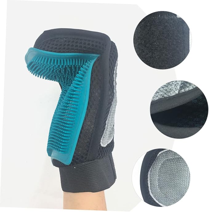 Double-Sided Silicone PET Hair Remover Brush PET Massage Glove for Dogs and Cats Bathing and Grooming Tool for Easy Hair Removal for Puppy and Kitten Care