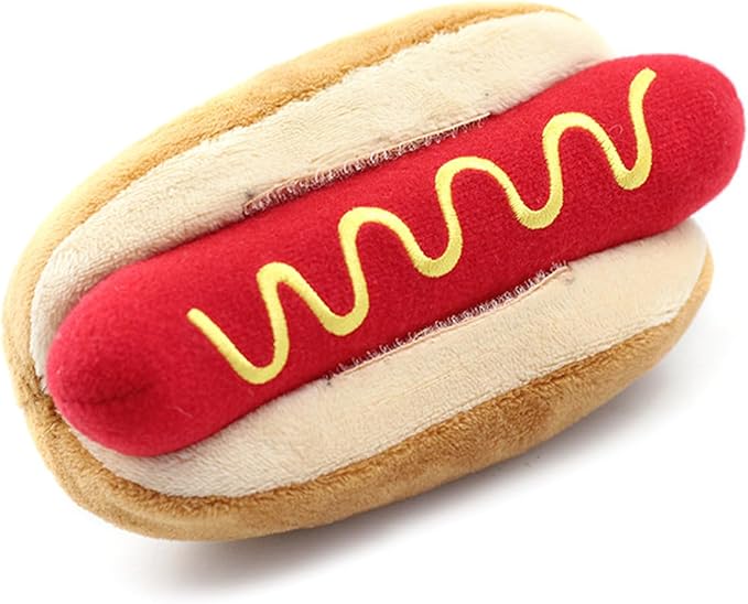 Peiiwdc Stuffed Simulation Food Shape Dogs Squeaky Toy Soft Massage Supplies Pet Simulation Food Molar Pet Supplies Chew for Aggressive Chewers Large Breeds Indestructible for Small Stuffed