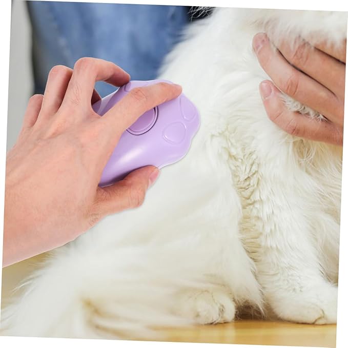 HEMOTON 2pcs Pet Steam Brush for Cats Dogs Self-cleaning Grooming Tool Massage Function Material Bath Brush for Travel Everyday Use