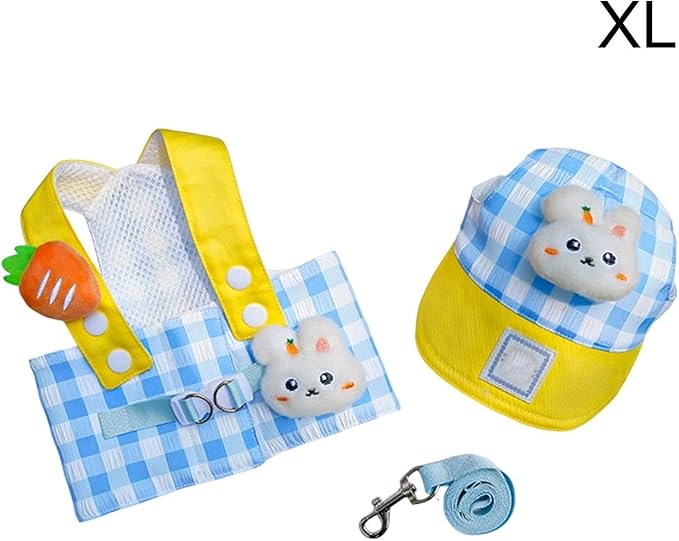 No Pull Dog Harness | Pet Accessories With Hat - Dog Training Harness Vest Leash | For Puppies Daily Outdoor Activities Including Shopping Running