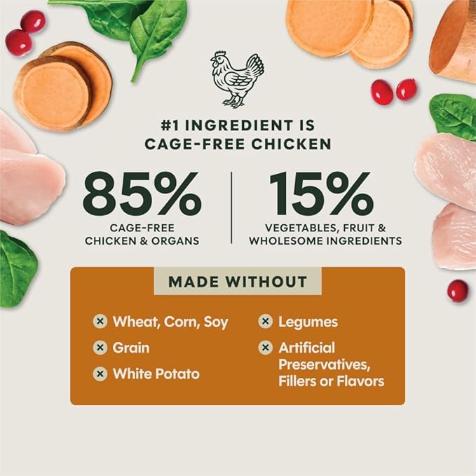 Instinct FreshDried Meal Blends, Freeze Dried Dog Food, Grain Free - Chicken & Harvest Blend, 23 oz. Bag