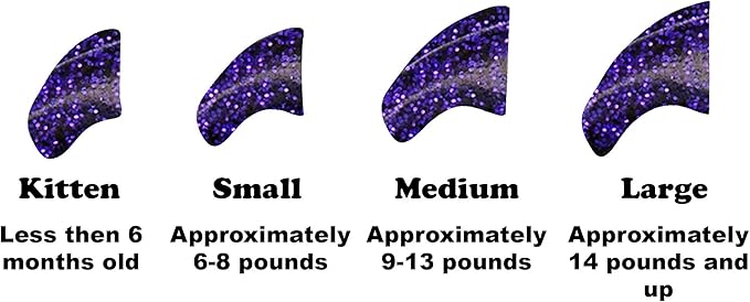 Soft Nail Caps 60 Packs for Cats - Violet Glitter Large