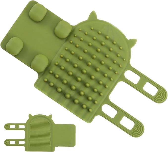 Cat Wall Brush - Selff Grooming Cat Brush, Adjustable Wall Corner Silicone Selff Scratcher | Cat Corner Brush, Portable Massage Brush, Soft Face Scratcher Brush for Dogs, Kittens, Puppies, Table Legs