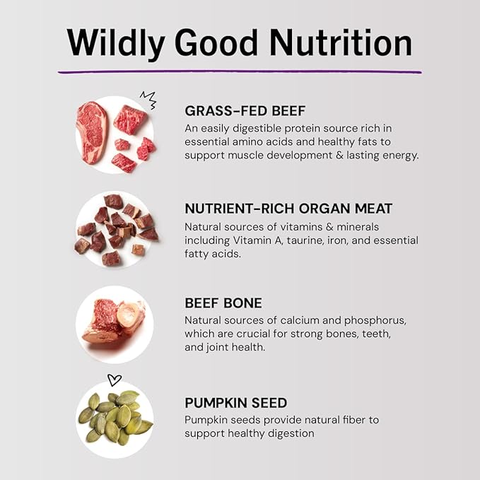 Stella & Chewy's Freeze-Dried Raw Cat Dinner Morsels - Premium Beef Recipe with 98% Grass-Fed Meat & Organs - Natural Grain-Free Cat & Kitten Food - Made in USA - 18 oz (Pack of 2)