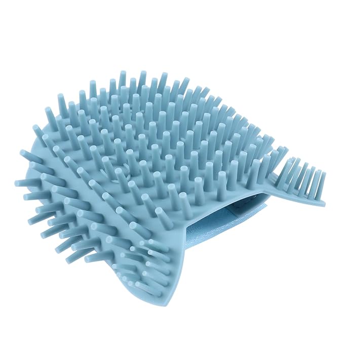 Toyvian Silicone Cat Massage Comb Grooming Brush for Corners Mild Friction Design for Gentle Massaging Easy to Soft Bristles for for Loose Hair Removal