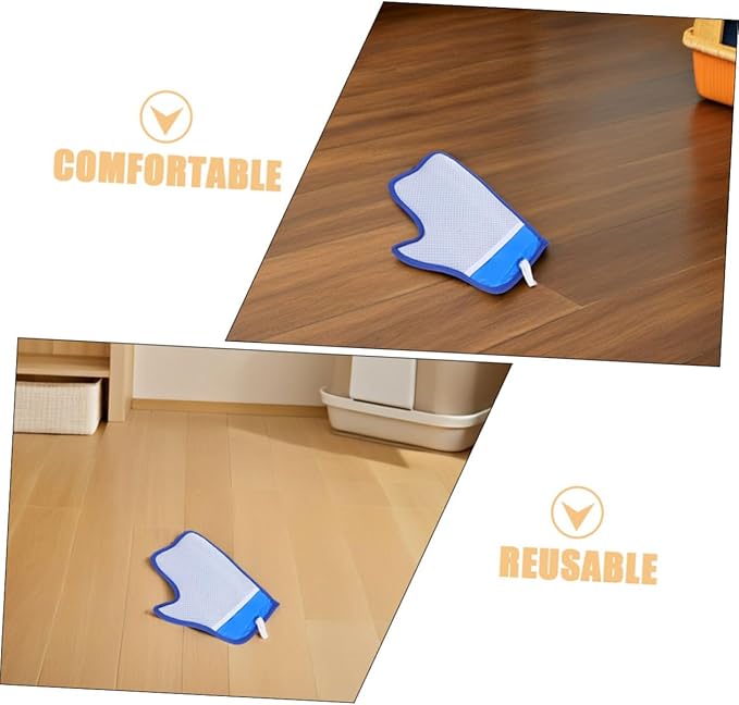 TOYANDONA 2pcs Pet Hair Removal Gloves Double-Sided Electrostatic Grooming Mitts for Cats Dogs Reusable Lint Remover for Furniture Clothes Car Seats Ergonomic Comfortable Fit