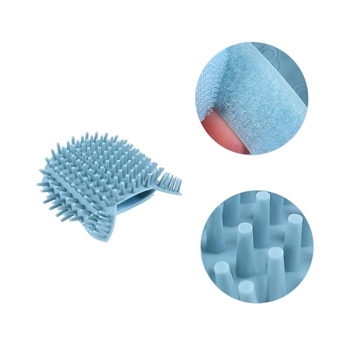 BESTonZON Cat Wall Corner Self Massager Brush Durable Silicone Pet Grooming Tool for Cats Easy to Install and Hair Collector