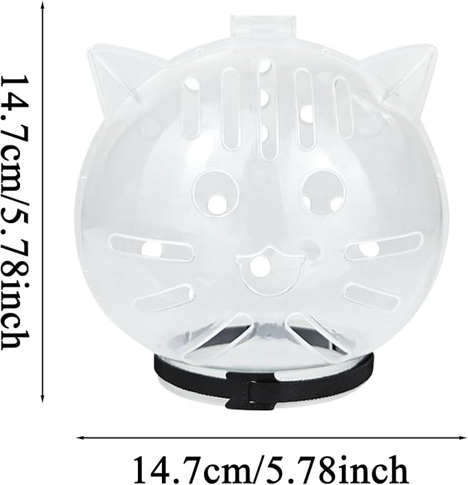 Cat Bubble Muzzle - Breathable Transparent Face Hood,Cat Hood | Small Dogs Bathing Shedding Nail Trimming Shower Behavior Training Bite Prevention Travel