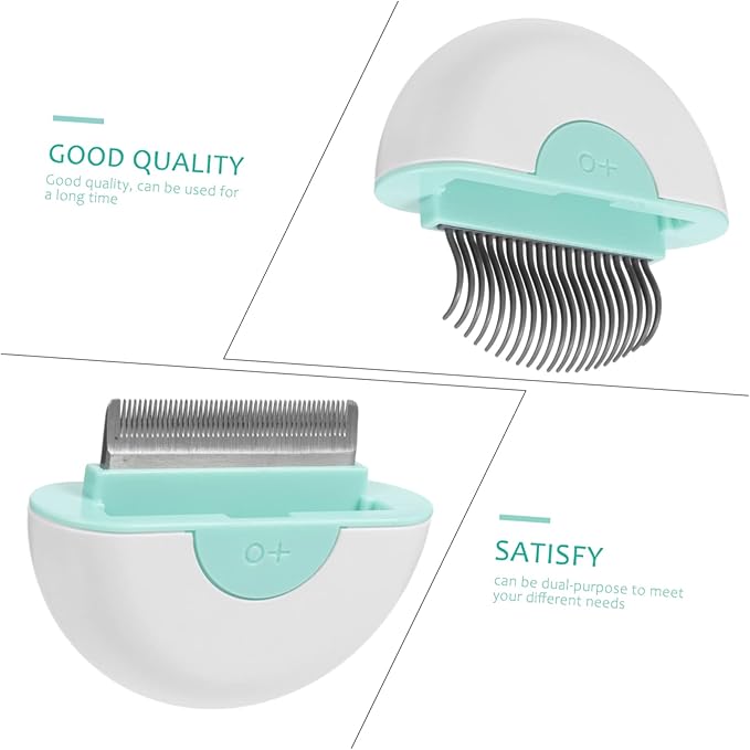 BESTonZON Cat Grooming Comb Brush Cat Hair Brush for Shedding Cleaning Comfortable Non Slip Handle for Long Haired Cats Portable Design