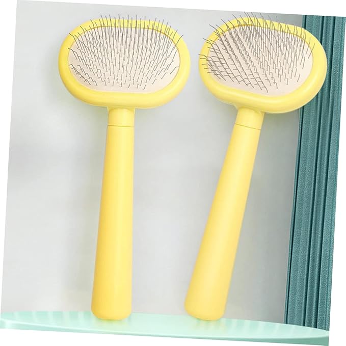 Toyvian Plastic Pet Hair Comb Handled Grooming Tool for Cats Dogs Ergonomic Grip for Easy Use for Hair Efficient for Shedding Grooming