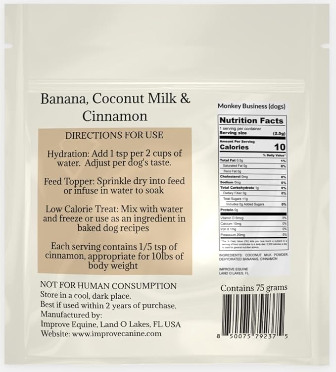 Hydration Mix, Feed Topper and Low Calorie Treat (Monkey Business)